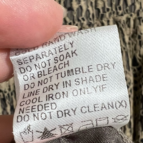 PAPILLON Womens Brown Crochet Lace Lined Mini Dress, Size Large- #315 - Picture 12 of 13